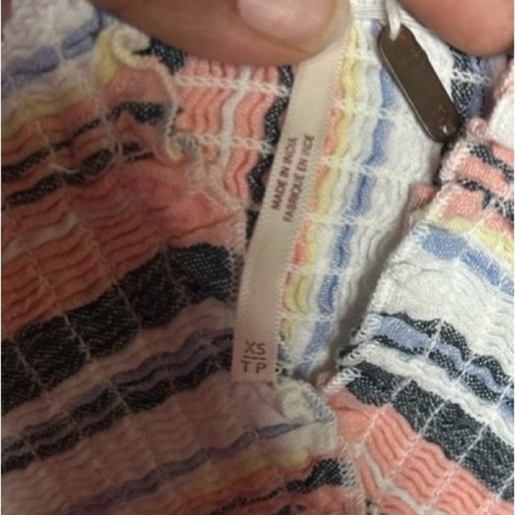 Free People Lilah Pleated Tube Dress in Multi Stripe. Size XS Free People - Picture 11 of 11